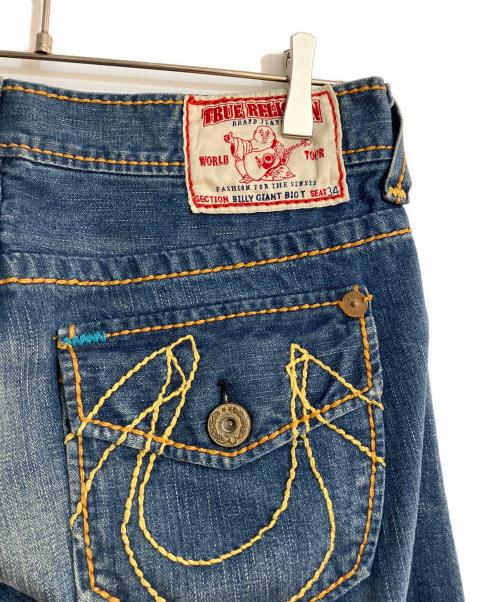 TRUE RELIGION（トゥルー レリジョン）TRUE RELIGION (トゥルー レリジョン) BILLY GIANT BIG Tデニムパンツ インディゴ サイズ:W34の古着・服飾アイテム