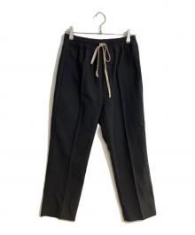 RICK OWENS（リックオウエンス）の古着「20AW アステアドローストリングスラックス」｜ブラック