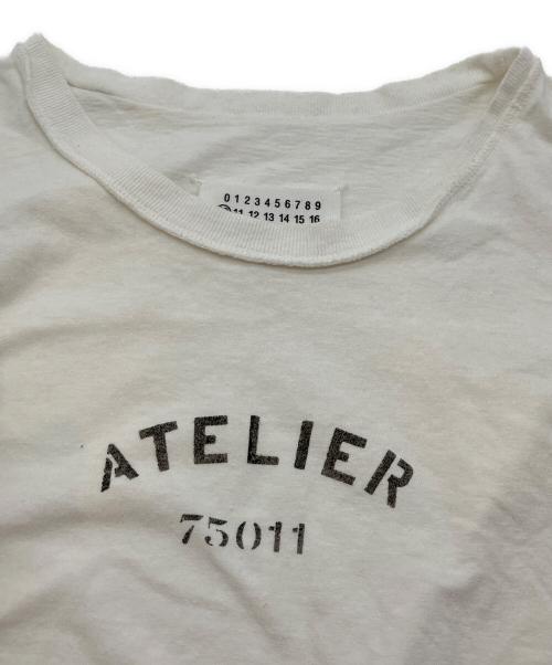 Maison Margiela（メゾンマルジェラ）Maison Margiela (メゾンマルジェラ) 18SS  アトリエプリントTシャツ ホワイト サイズ:44の古着・服飾アイテム
