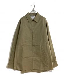 Hed Mayner（ヘド メイナー）の古着「21AWコットンオーバーサイズシャツ」｜グリーン