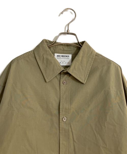 Hed Mayner（ヘド メイナー）Hed Mayner (ヘド メイナー) 21AWコットンオーバーサイズシャツ グリーン サイズ:Mの古着・服飾アイテム