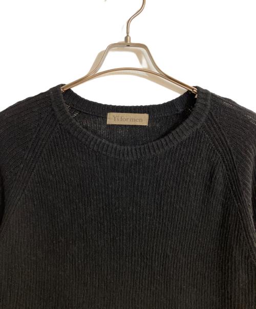 Y's for men（ワイズフォーメン）Y's for men (ワイズフォーメン) 畔編ネップコットンニット ブラック サイズ:3の古着・服飾アイテム