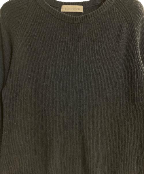 Y's for men（ワイズフォーメン）Y's for men (ワイズフォーメン) 畔編ネップコットンニット ブラック サイズ:3の古着・服飾アイテム