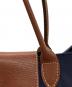 中古・古着 LONGCHAMP (ロンシャン) ル プリアージュ オリジナルショッピングバッグ ネイビー：8000円