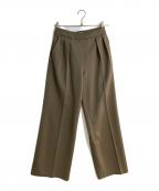 PHEENYフィーニー）の古着「Amunzen 2 tuck wide pants/アムンゼン ツータック ワイドパンツ」｜ブラウン