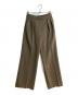 PHEENY（フィーニー）の古着「Amunzen 2 tuck wide pants/アムンゼン ツータック ワイドパンツ」｜ブラウン