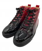 Christian Louboutinクリスチャン・ルブタン）の古着「Louis Flat Patent DEGRALOUBI/ルイスフラットパテントデグラルウビ」｜レッド