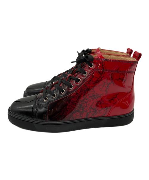 Christian Louboutin（クリスチャン・ルブタン）Christian Louboutin (クリスチャン・ルブタン) Louis Flat Patent DEGRALOUBI/ルイスフラットパテントデグラルウビ レッド サイズ:43の古着・服飾アイテム