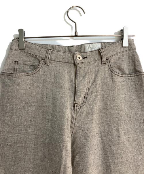 OSLOW（オスロー）OSLOW (オスロー) リネンワイドデニムパンツ ブラウン サイズ:36の古着・服飾アイテム