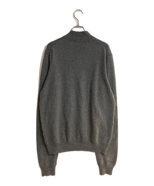 dunhill（ダンヒル）dunhill (ダンヒル) エルボーパッチフルジップカシミヤニット グレー サイズ:Ｌの古着・服飾アイテム