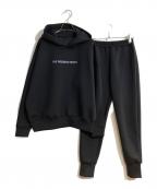 the weekend hotelザウィークエンドホテル）の古着「【限定】HoodedSweatShirt Setup/フーディッドスウェットシャツセットアップ」｜ブラック