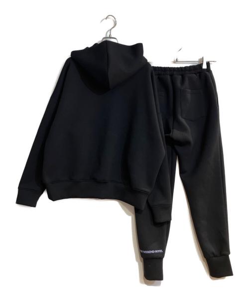 the weekend hotel（ザウィークエンドホテル）the weekend hotel (ザウィークエンドホテル) 【限定】HoodedSweatShirt Setup/フーディッドスウェットシャツセットアップ ブラック サイズ:FREEの古着・服飾アイテム