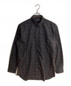 BALENCIAGAバレンシアガ）の古着「All Over Logo L/S Shirt」｜ブラック