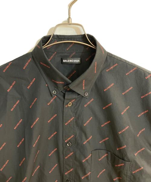 BALENCIAGA（バレンシアガ）BALENCIAGA (バレンシアガ) All Over Logo L/S Shirt ブラック サイズ:40の古着・服飾アイテム