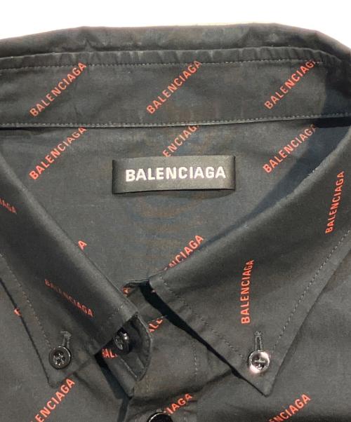 BALENCIAGA（バレンシアガ）BALENCIAGA (バレンシアガ) All Over Logo L/S Shirt ブラック サイズ:40の古着・服飾アイテム