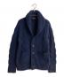 MACKINTOSH（マッキントッシュ）の古着「ケーブル編みショールカラーカーディガン」｜ネイビー