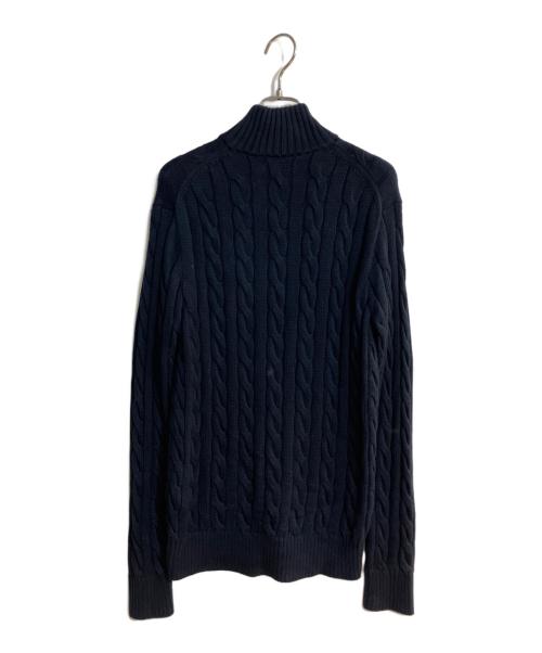 RALPH LAUREN（ラルフローレン）RALPH LAUREN (ラルフローレン) ポニー刺繍ハーフジップニット ネイビー サイズ:XSの古着・服飾アイテム