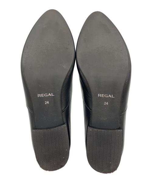 REGAL（リーガル）REGAL (リーガル) 甲深フラットシューズ ブラック サイズ:24の古着・服飾アイテム