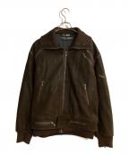 DOLCE & GABBANAドルチェ＆ガッバーナ）の古着「ゴートレザーデタッチャブルジャケット」｜ブラウン