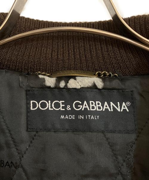 DOLCE & GABBANA（ドルチェ＆ガッバーナ）DOLCE & GABBANA (ドルチェ＆ガッバーナ) ゴートレザーデタッチャブルジャケット ブラウン サイズ:44の古着・服飾アイテム