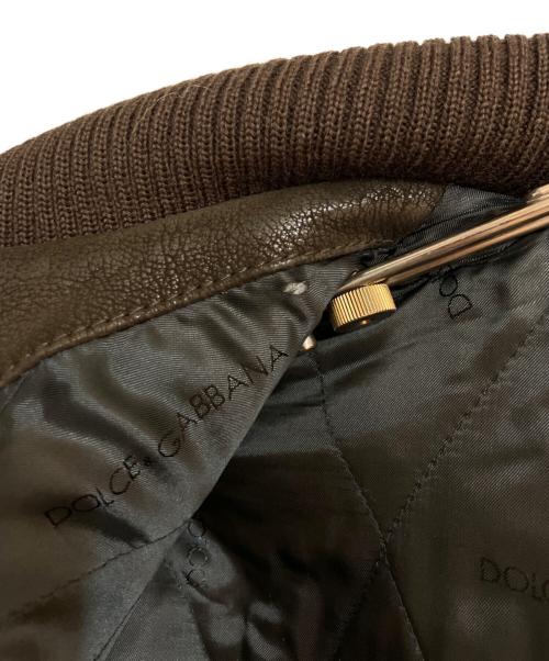 DOLCE & GABBANA（ドルチェ＆ガッバーナ）DOLCE & GABBANA (ドルチェ＆ガッバーナ) ゴートレザーデタッチャブルジャケット ブラウン サイズ:44の古着・服飾アイテム