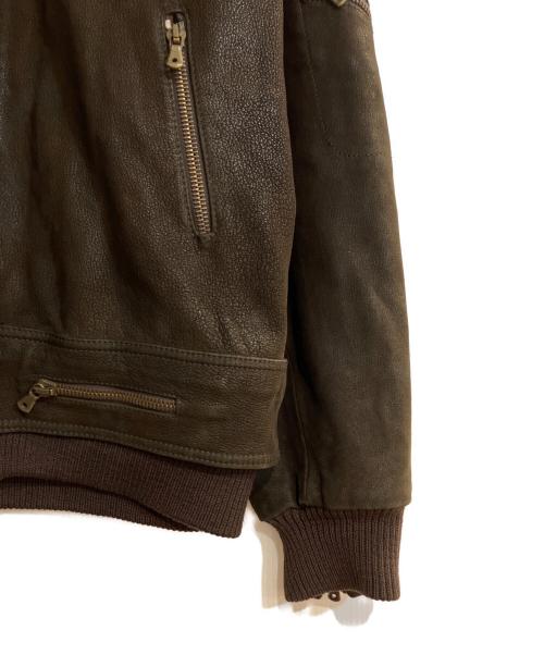 DOLCE & GABBANA（ドルチェ＆ガッバーナ）DOLCE & GABBANA (ドルチェ＆ガッバーナ) ゴートレザーデタッチャブルジャケット ブラウン サイズ:44の古着・服飾アイテム