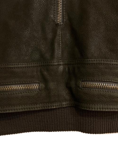 DOLCE & GABBANA（ドルチェ＆ガッバーナ）DOLCE & GABBANA (ドルチェ＆ガッバーナ) ゴートレザーデタッチャブルジャケット ブラウン サイズ:44の古着・服飾アイテム