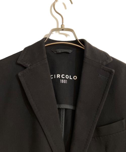 CIRCOLO 1901（チルコロ1901）Circolo 1901 (チルコロ1901) ジャージソリッドジャケット ブラック サイズ:46の古着・服飾アイテム