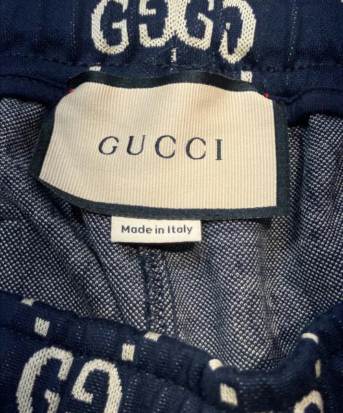 GUCCI（グッチ）GUCCI (グッチ) GGジャカード ジョギングパンツ ネイビー サイズ:Mの古着・服飾アイテム