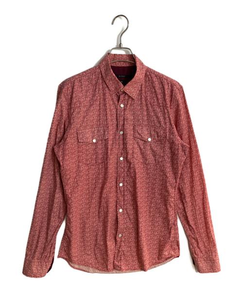 GUCCI（グッチ）GUCCI (グッチ) フラワープリントシャツ レッド サイズ:38/15の古着・服飾アイテム
