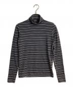DIOR HOMMEディオール オム）の古着「ボーダータートルネックニット」｜グレー