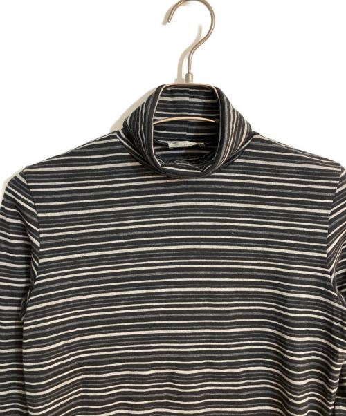 DIOR HOMME（ディオール オム）Dior Homme (ディオール オム) ボーダータートルネックニット グレー サイズ:Sの古着・服飾アイテム
