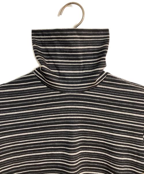 DIOR HOMME（ディオール オム）Dior Homme (ディオール オム) ボーダータートルネックニット グレー サイズ:Sの古着・服飾アイテム