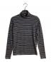 Dior Homme（ディオール オム）の古着「ボーダータートルネックニット」｜グレー