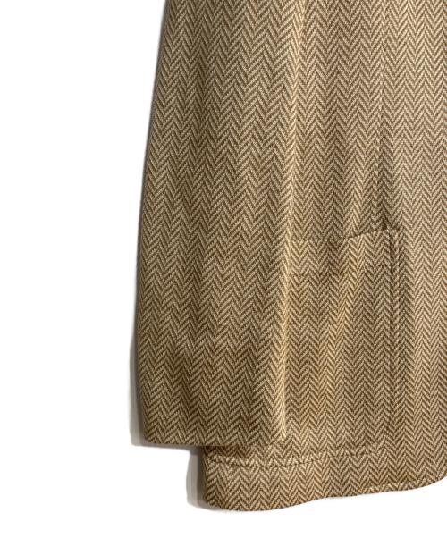 ARMANI COLLEZIONI（アルマーニ コレツィオーニ）ARMANI COLLEZIONI (アルマーニ コレツィオーニ) リネン混ヘリンボーンテーラードジャケット ベージュ サイズ:Sの古着・服飾アイテム