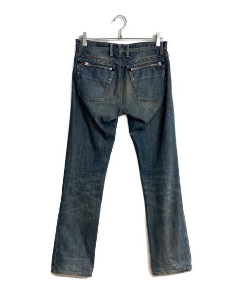GUCCI（グッチ）GUCCI (グッチ) ジップモチーフデニムパンツ インディゴ サイズ:44の古着・服飾アイテム