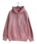 SUPREMEシュプリーム）の古着「Brushed Stroke Hooded Sweatshirt/ブラッシュストローク フーデッドスウェットシャツ」｜ピンク