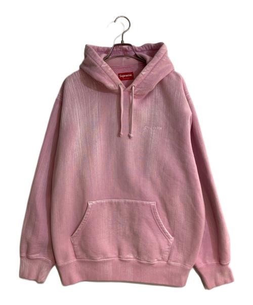 SUPREME（シュプリーム）Supreme (シュプリーム) Brushed Stroke Hooded Sweatshirt/ブラッシュストローク フーデッドスウェットシャツ ピンク サイズ:Mの古着・服飾アイテム