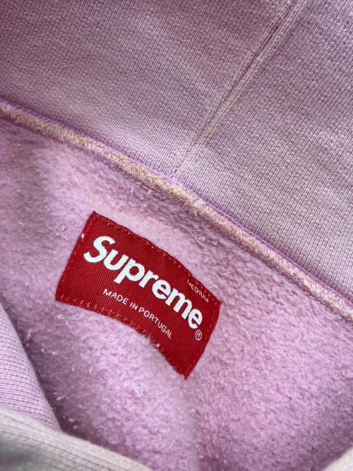 SUPREME（シュプリーム）Supreme (シュプリーム) Brushed Stroke Hooded Sweatshirt/ブラッシュストローク フーデッドスウェットシャツ ピンク サイズ:Mの古着・服飾アイテム