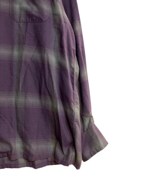 WACKO MARIA（ワコマリア）WACKO MARIA (ワコマリア) OMBRE CHECK OPEN COLLAR SHIRT L/S (TYPE-1) パープル サイズ:Mの古着・服飾アイテム