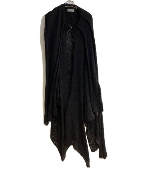 Yohji Yamamoto pour homme（ヨウジヤマモト プールオム）Yohji Yamamoto pour homme (ヨウジヤマモト プールオム) クロシェロングポンチョ ブラック サイズ:不明の古着・服飾アイテム