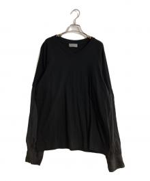 Yohji Yamamoto pour homme（ヨウジヤマモト プールオム）の古着「23awドッキングVネックニット」｜ブラック