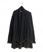 Yohji Yamamoto pour hommeヨウジヤマモト プールオム）の古着「アルパカ混ニットカーディガン」｜ブラック