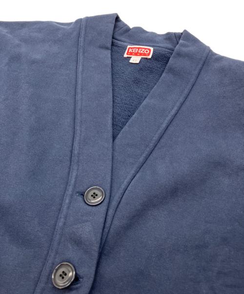 KENZO（ケンゾー）KENZO (ケンゾー) アーチロゴスウェットカーディガン ネイビー サイズ:XSの古着・服飾アイテム