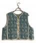 ne quittez pas（ヌキテパ）の古着「Cotton Lurex Tulip Print Quilting Vest」｜グリーン