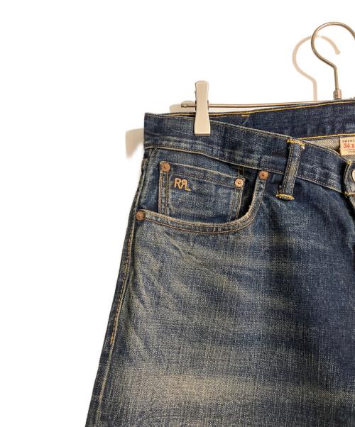 RRL（ダブルアールエル）RRL (ダブルアールエル) LOW STRAIGHT セルビッチデニムパンツ ブルー サイズ:W34×L32の古着・服飾アイテム