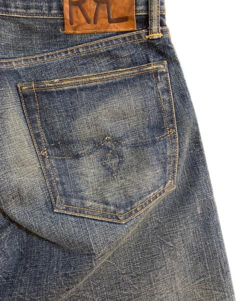 RRL（ダブルアールエル）RRL (ダブルアールエル) LOW STRAIGHT セルビッチデニムパンツ ブルー サイズ:W34×L32の古着・服飾アイテム