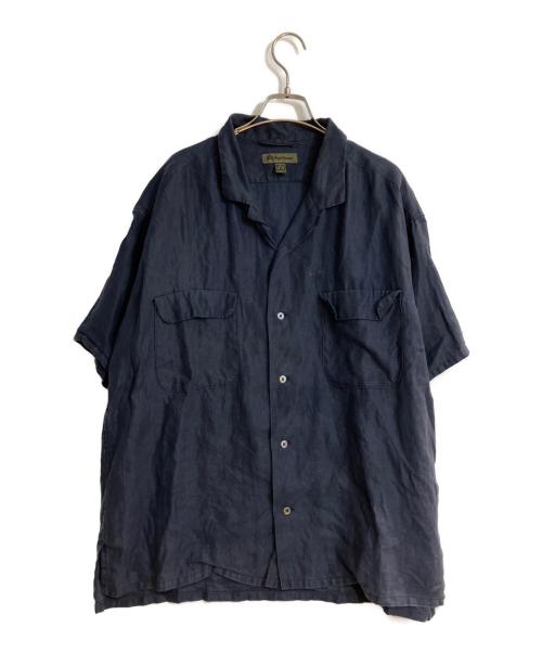NIGEL CABOURN（ナイジェルケーボン）NIGEL CABOURN (ナイジェルケーボン) OPEN COLLAR SHIRT LINEN TWILL ネイビー サイズ:50の古着・服飾アイテム