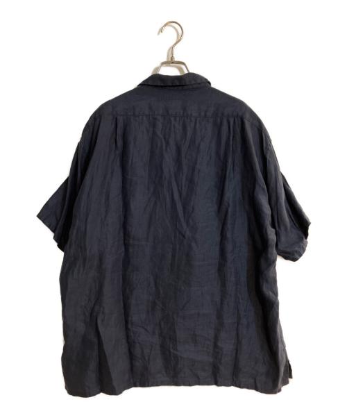 NIGEL CABOURN（ナイジェルケーボン）NIGEL CABOURN (ナイジェルケーボン) OPEN COLLAR SHIRT LINEN TWILL ネイビー サイズ:50の古着・服飾アイテム