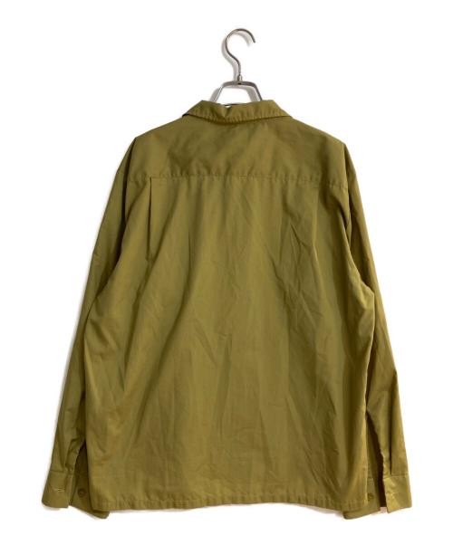 TENDERLOIN（テンダーロイン）TENDERLOIN (テンダーロイン) K-SEVEN期 ロゴステンシルオープンカラーシャツ グリーン サイズ:Ｌの古着・服飾アイテム